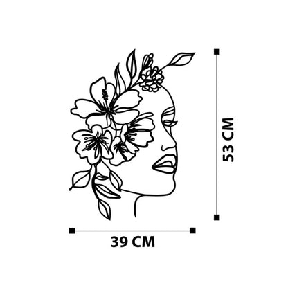 Floral Muse Line Face 3D Acrylic Wall Art