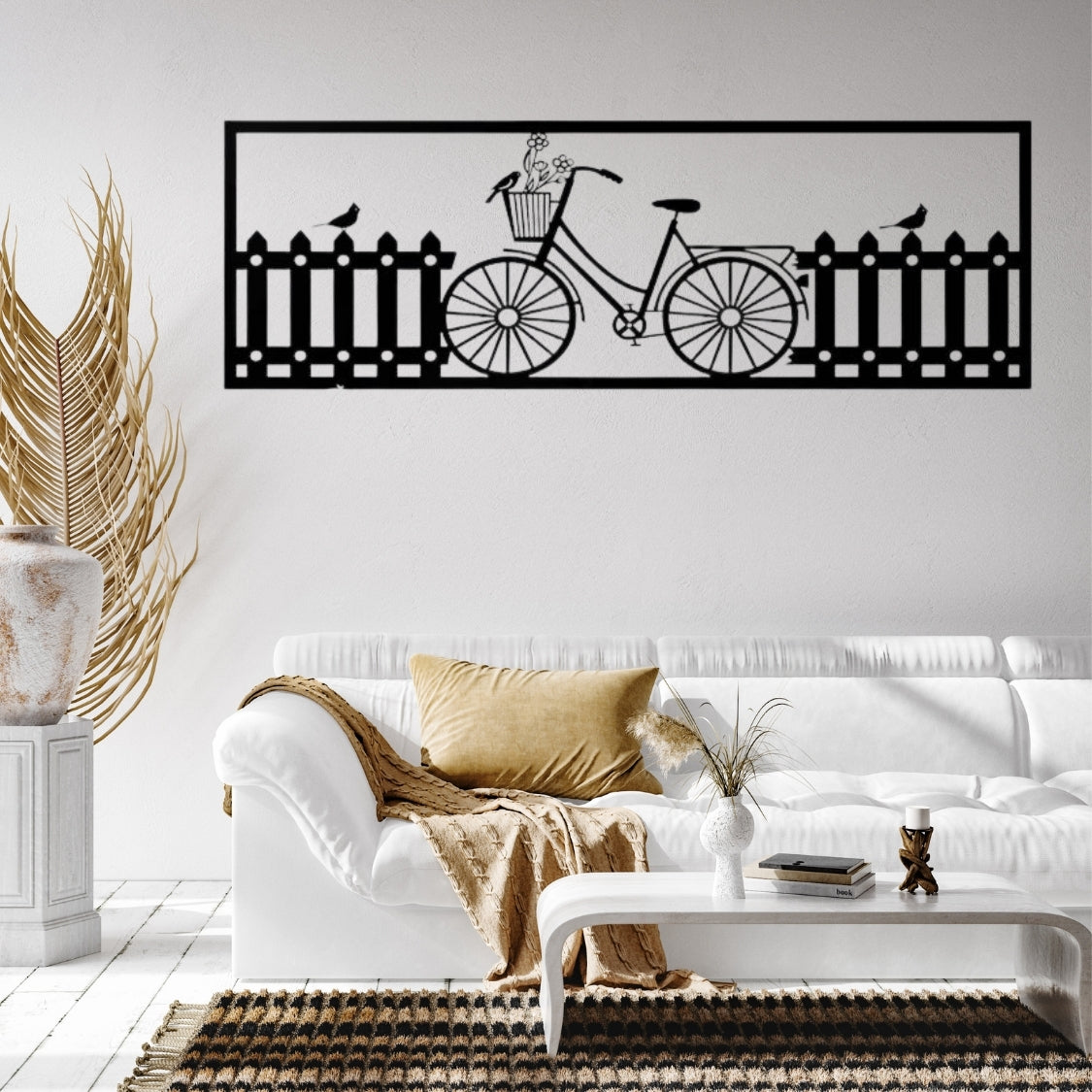 Vintage Ride Flowered Wheels 3D Acrylic Wall Art