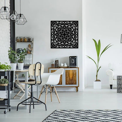 Ornate Floral Mandala Window 3D Acrylic Wall Art