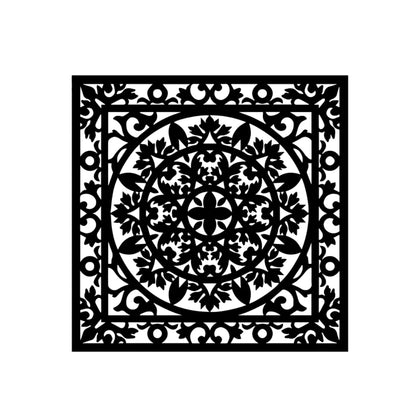 Ornate Floral Mandala Window 3D Acrylic Wall Art