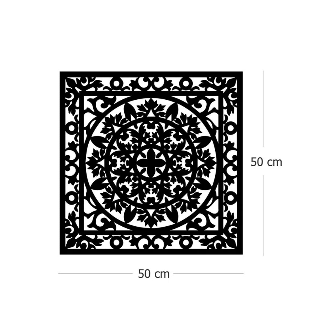 Ornate Floral Mandala Window 3D Acrylic Wall Art