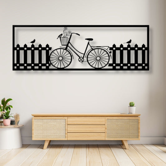 Vintage Ride Flowered Wheels 3D Acrylic Wall Art