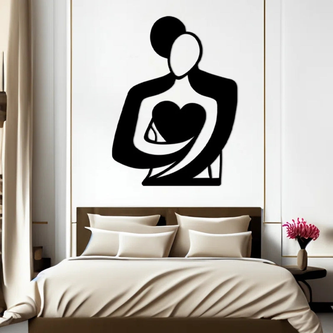 Pure Bond Couple Abstract 3D Acrylic Wall Art