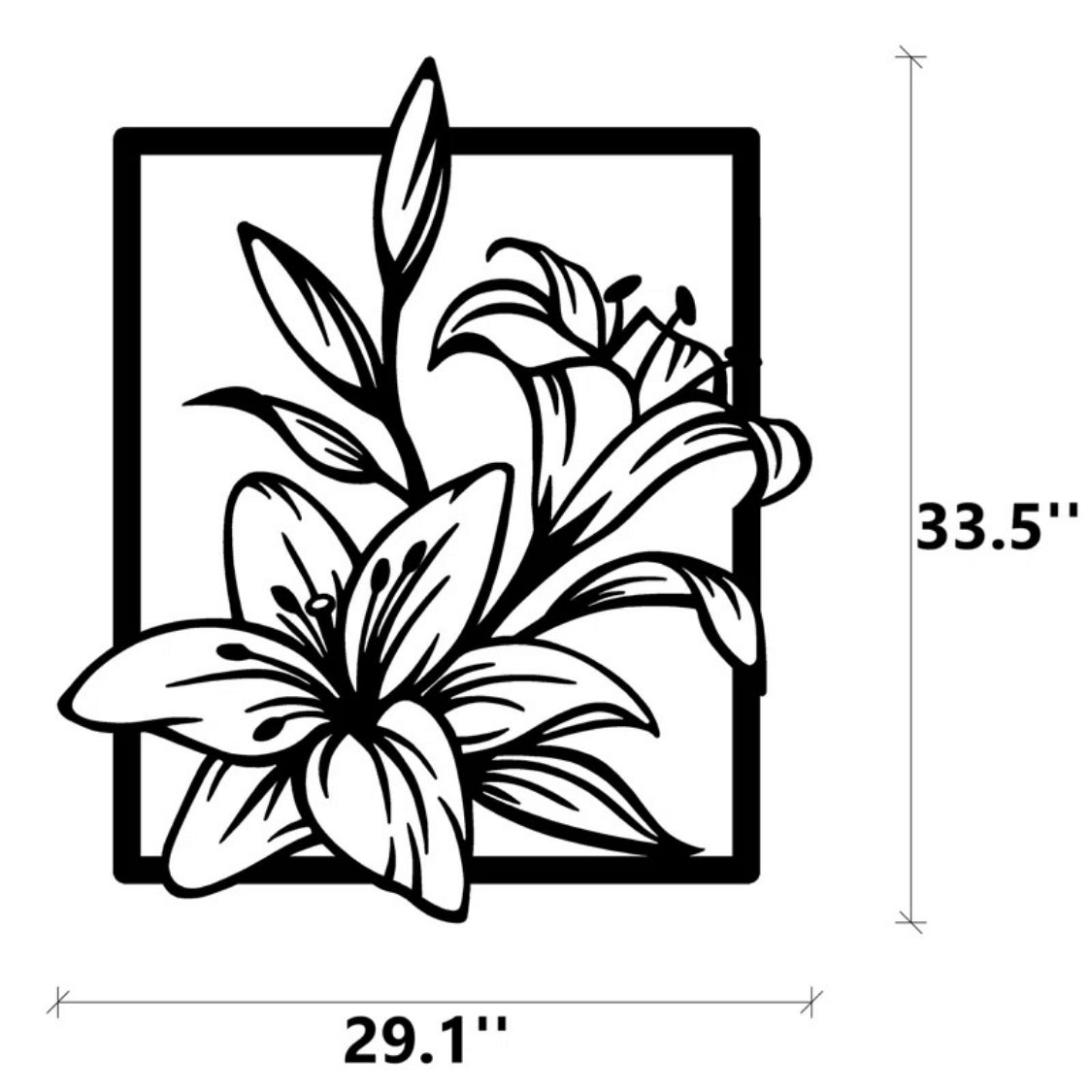 Graceful Lily Bloom 3D Acrylic Wall Art