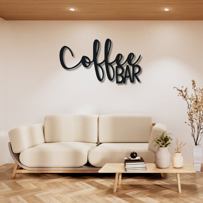 Coffee Bar Script 3D Acrylic Wall Art