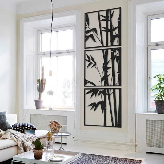 Bamboo Tree Panels 3D Acrylic Wall Art