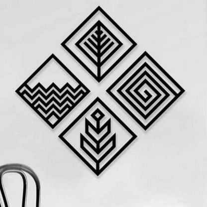 Nature Code Elemental Grid 3D Acrylic Wall Art