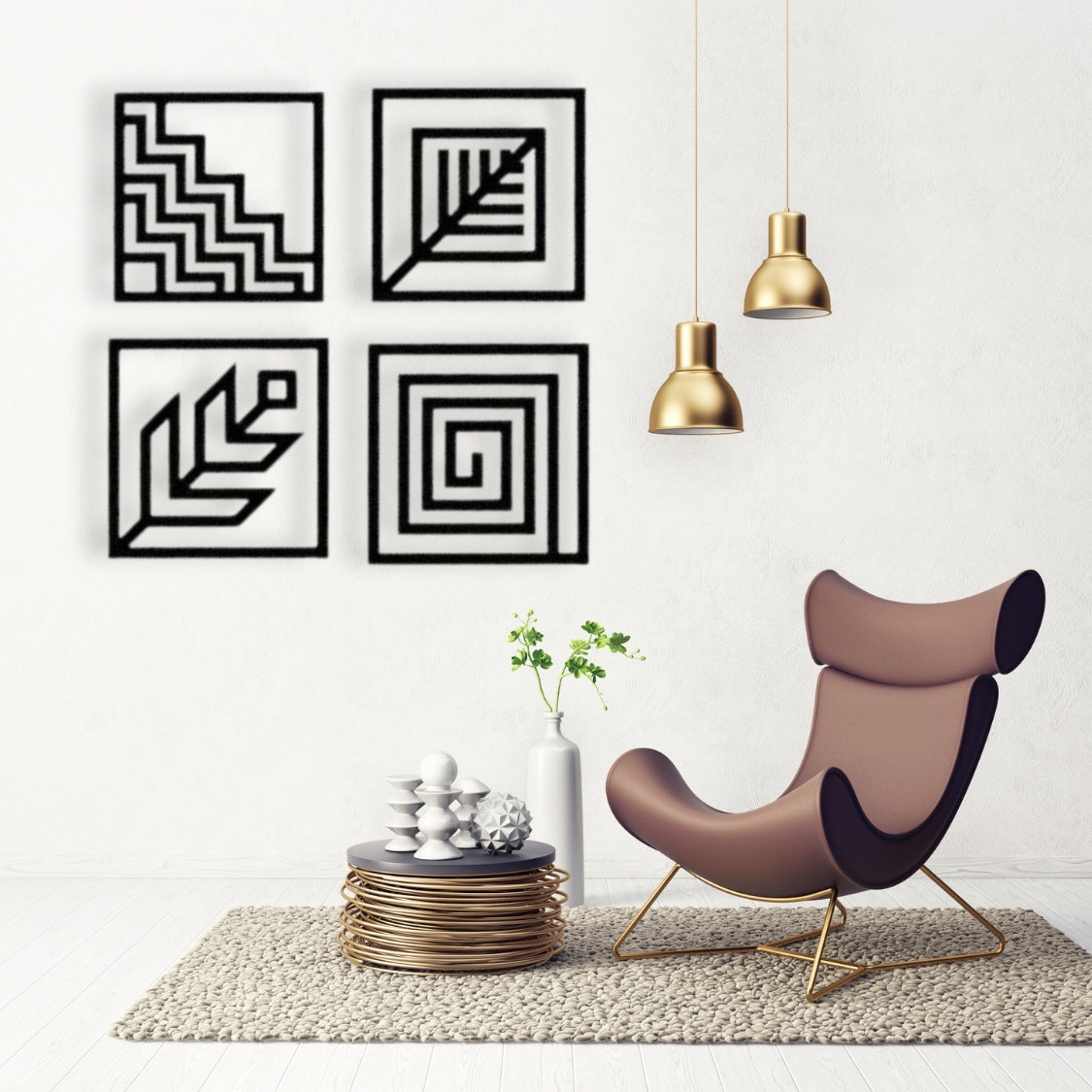 Nature Code Elemental Grid 3D Acrylic Wall Art