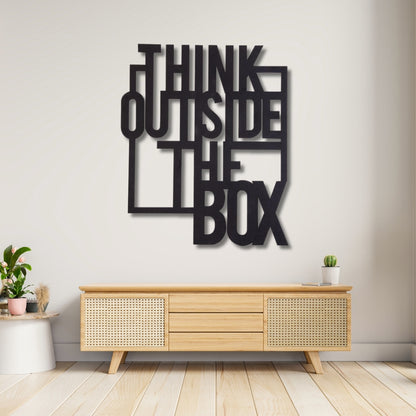 Think Outside The Box Motivational Quote 3D Acrylic Wall Art
