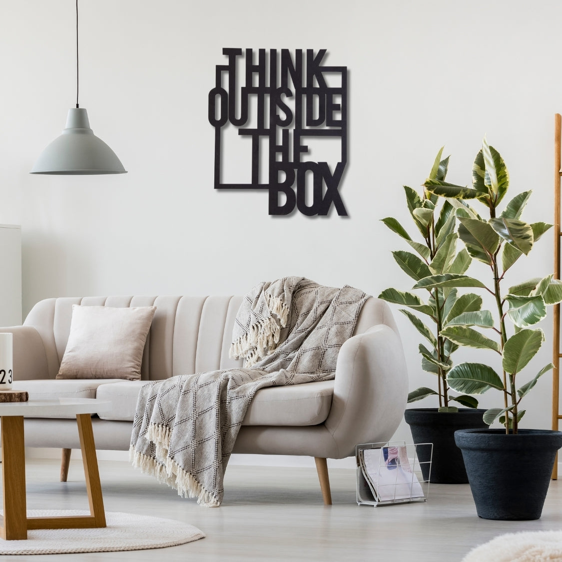 Think Outside The Box Motivational Quote 3D Acrylic Wall Art