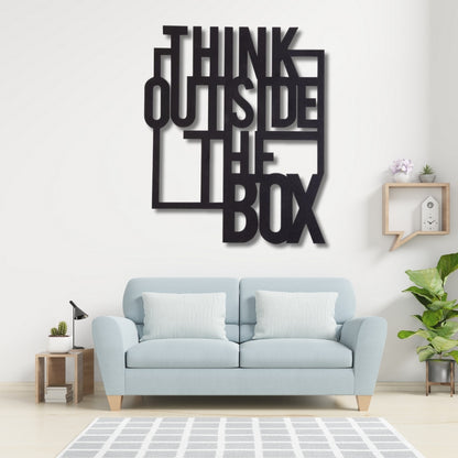 Think Outside The Box Motivational Quote 3D Acrylic Wall Art