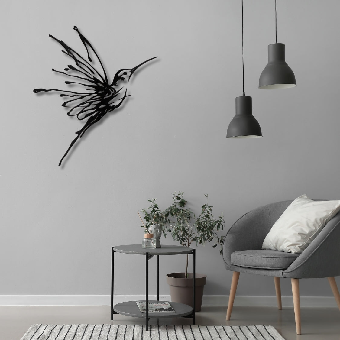 Shadow Wings Hummingbird 3D Acrylic Wall Art