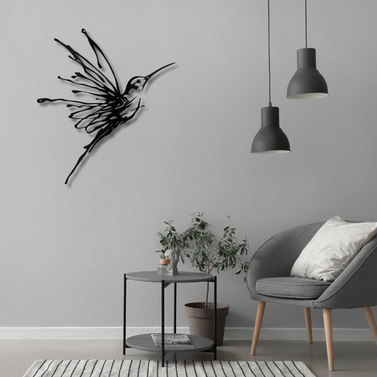 Shadow Wings Hummingbird 3D Acrylic Wall Art