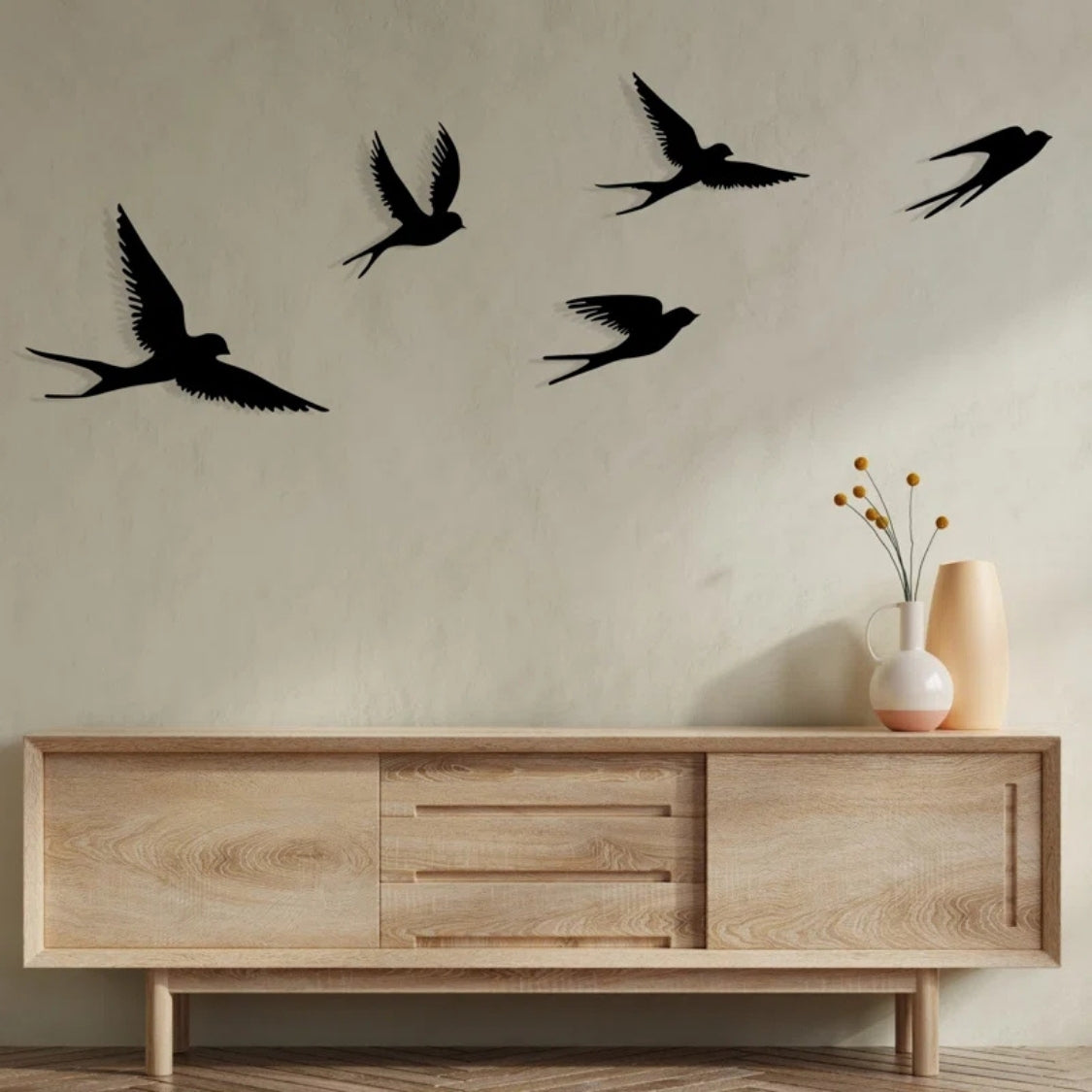 Set of 5 Freedom Flock Birds 3D Acrylic Wall Art