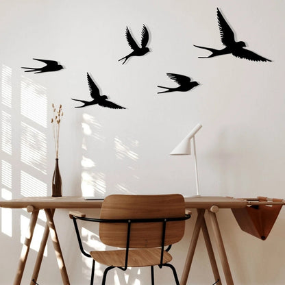 Set of 5 Freedom Flock Birds 3D Acrylic Wall Art