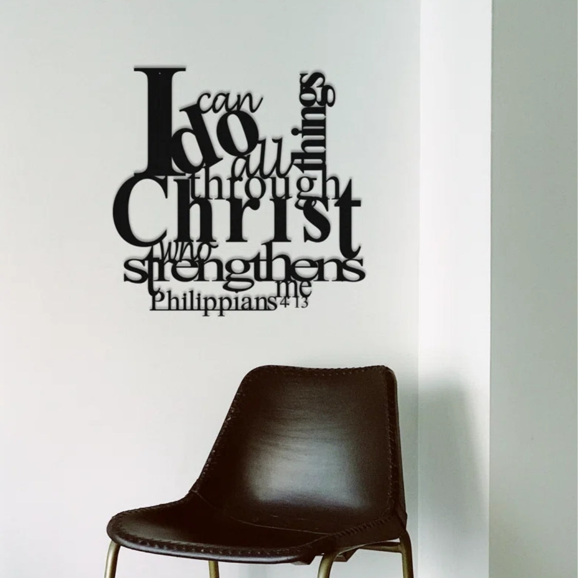 Christ Strength Sacred Words 3D Acrylic Wall Art