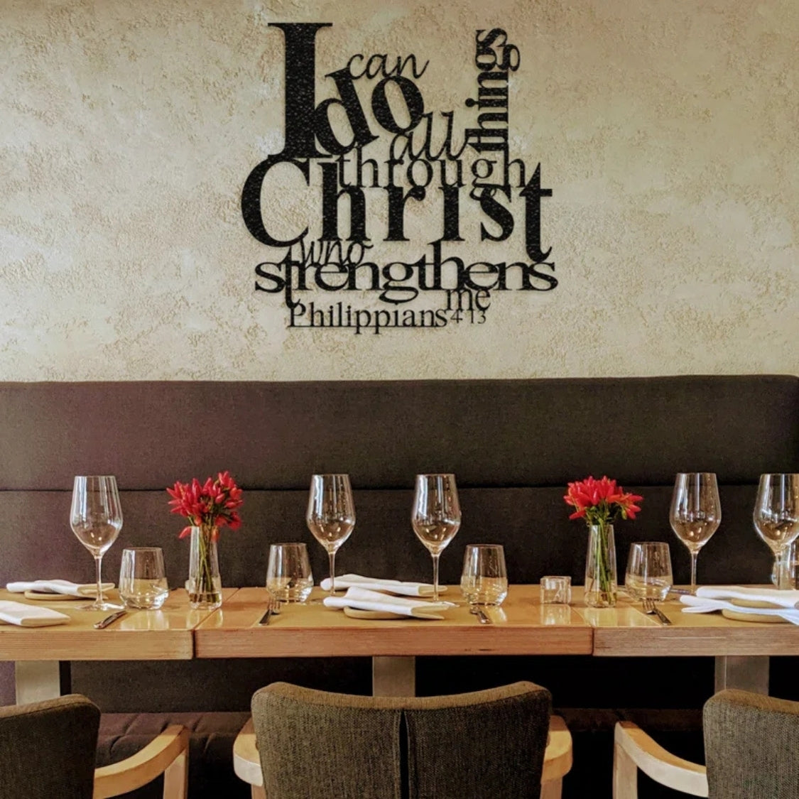 Christ Strength Sacred Words 3D Acrylic Wall Art