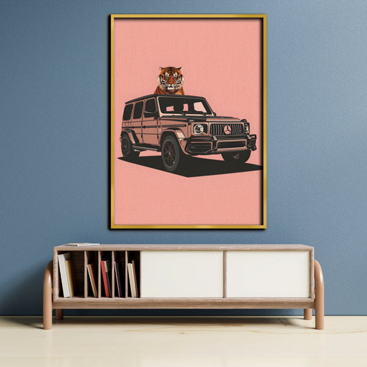 Royal Ride Canvas Painting Framed Wall Art