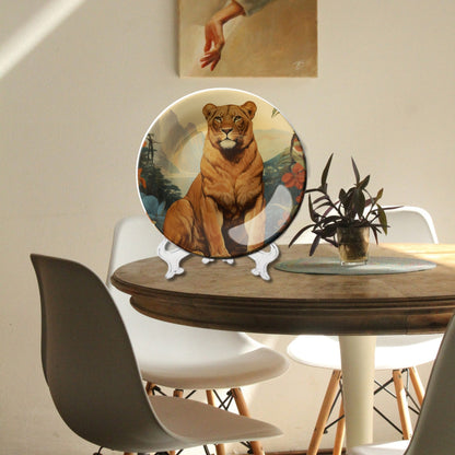 Set of 2 Regal Beasts Home Décor Wall Plates