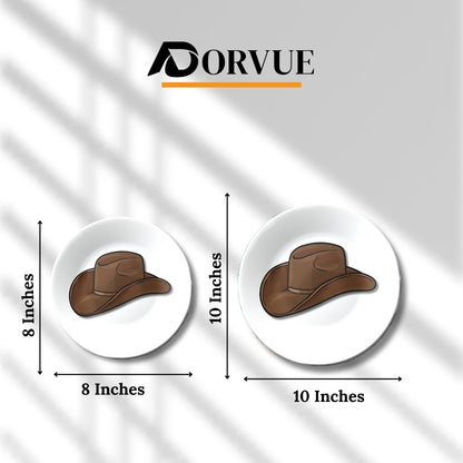 Cowboy Hat Farmhouse Decor Decorative Wall Plate