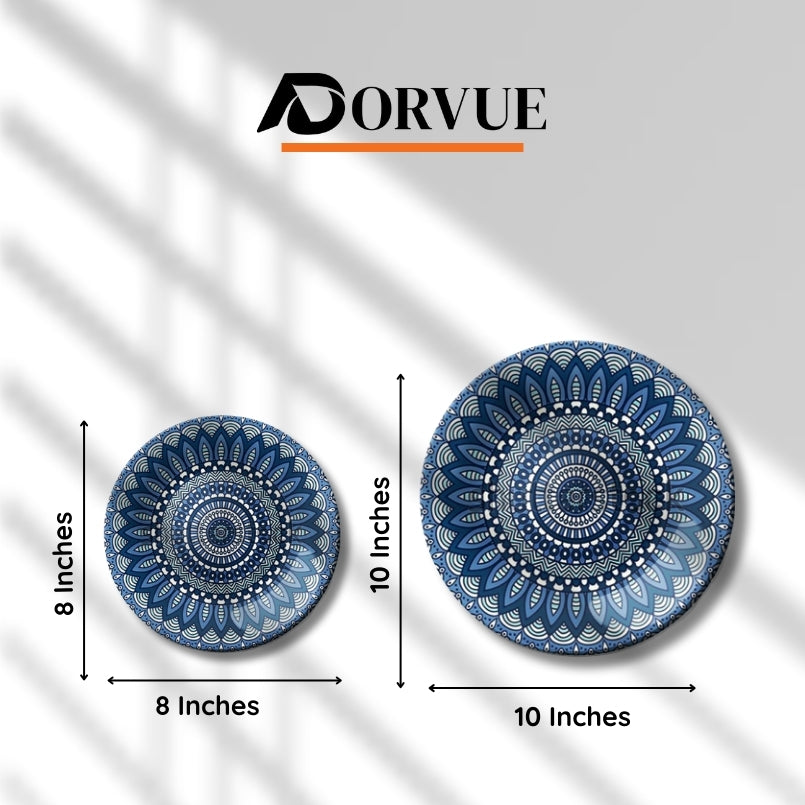 Set of 3 Mandala Sacred Whirls Home Décor Wall Plates