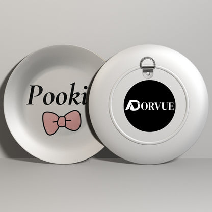 Pookie Bow Decorative Wall Plate For Gift or Girls Room Décor
