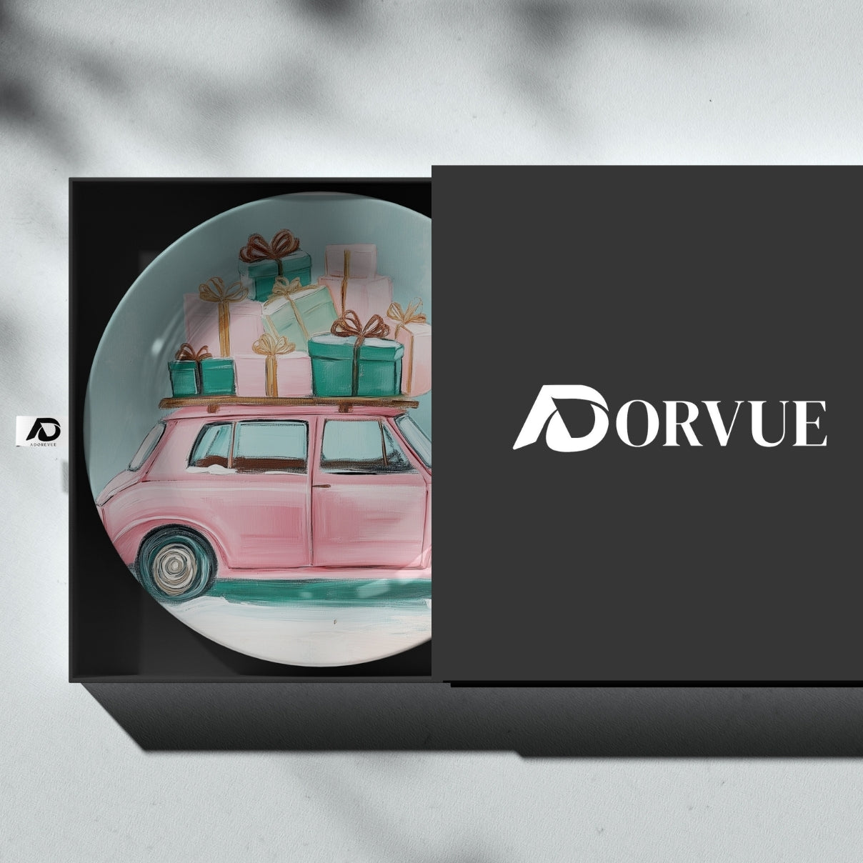 Holiday Gift Ride Christmas Wall Décor Ceramic Decorative Wall Plate