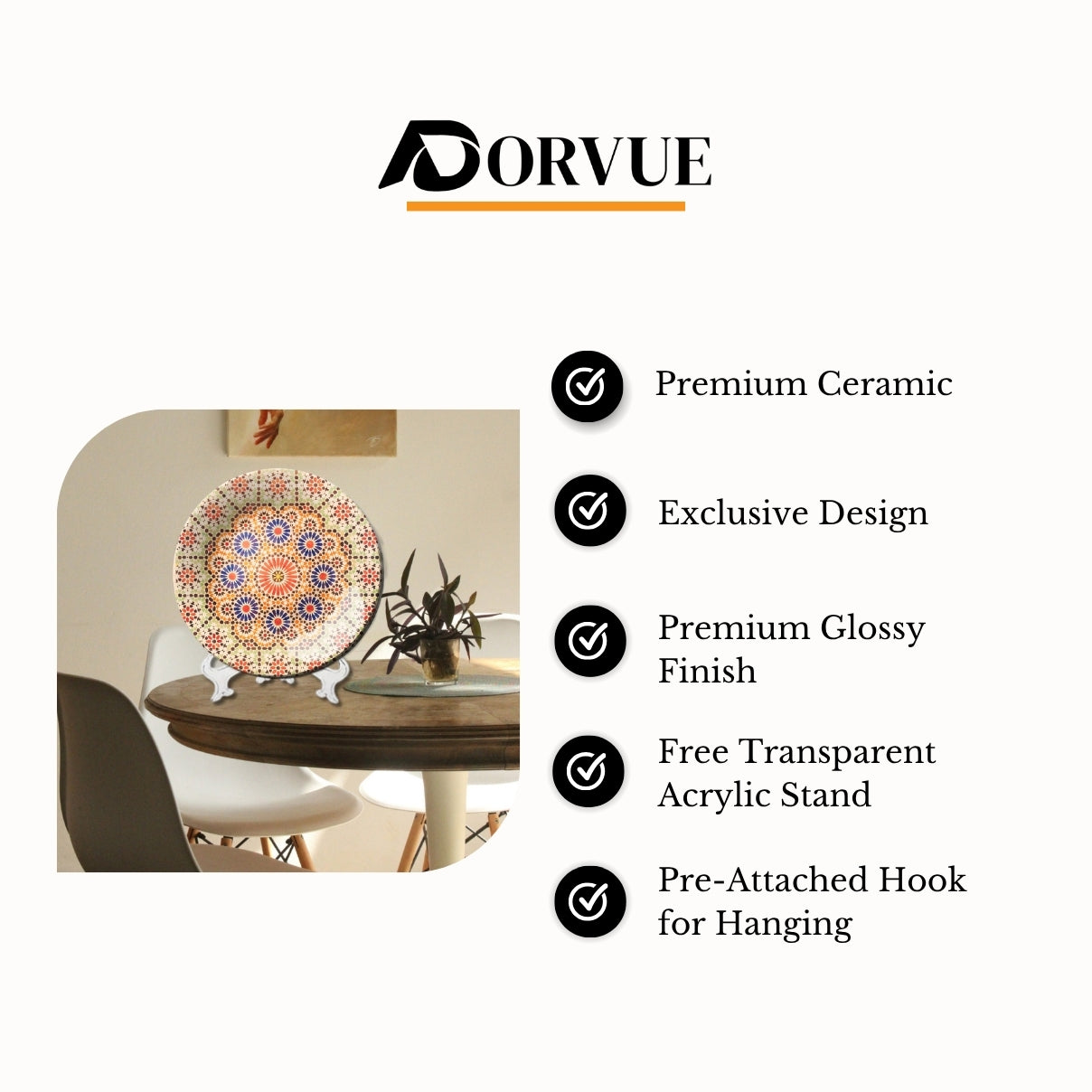 Sunburst Mandala Decorative Wall Plate