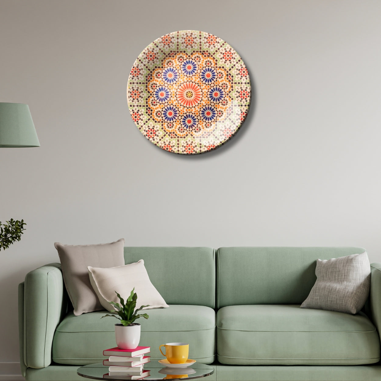 Sunburst Mandala Decorative Wall Plate