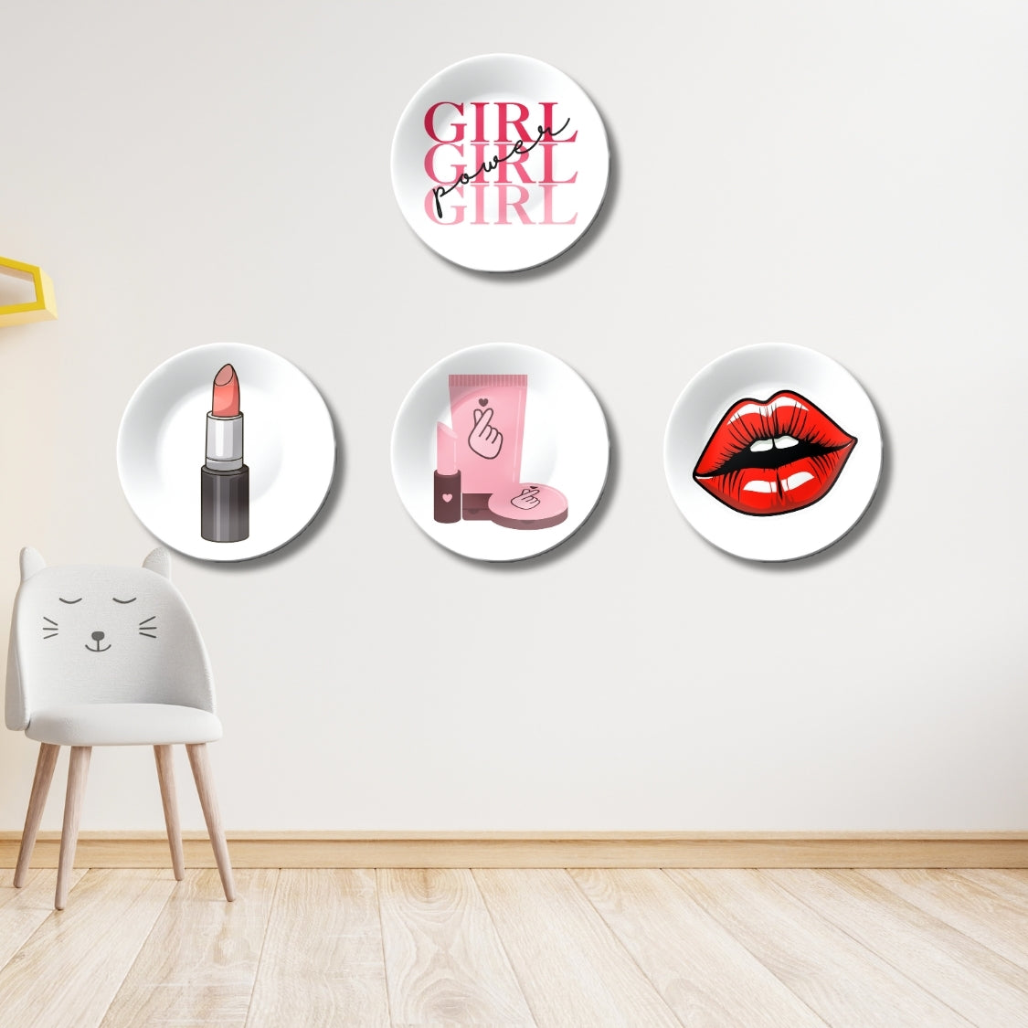 Set of 4 Glam Vibes Beauty Boss Home Décor Wall Plates