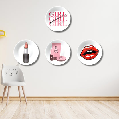Set of 4 Glam Vibes Beauty Boss Home Décor Wall Plates