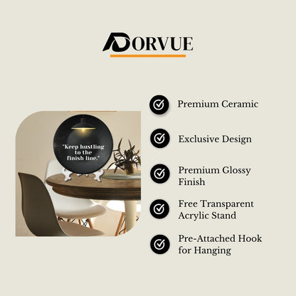 Keep Hustling to the Finish Line Decorative Wall Plate