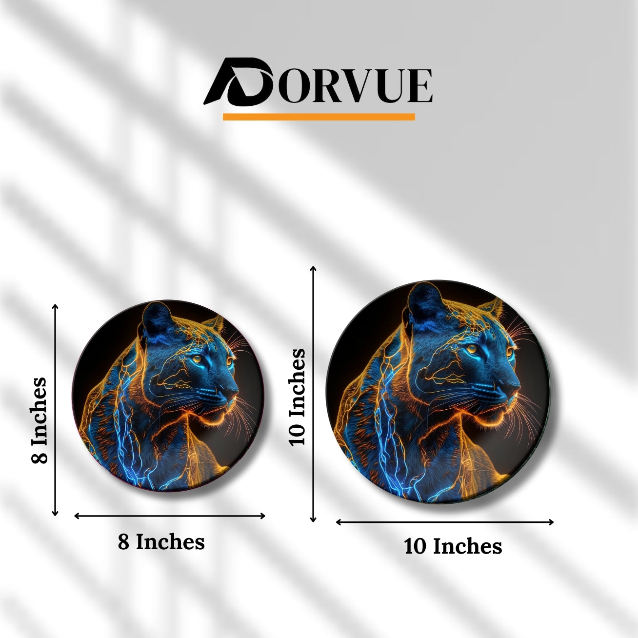 Electric Spirit Panther Ceramic Decorative Wall Plate For Home Décor