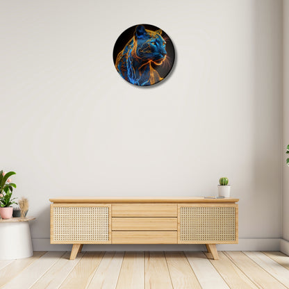 Electric Spirit Panther Ceramic Decorative Wall Plate For Home Décor