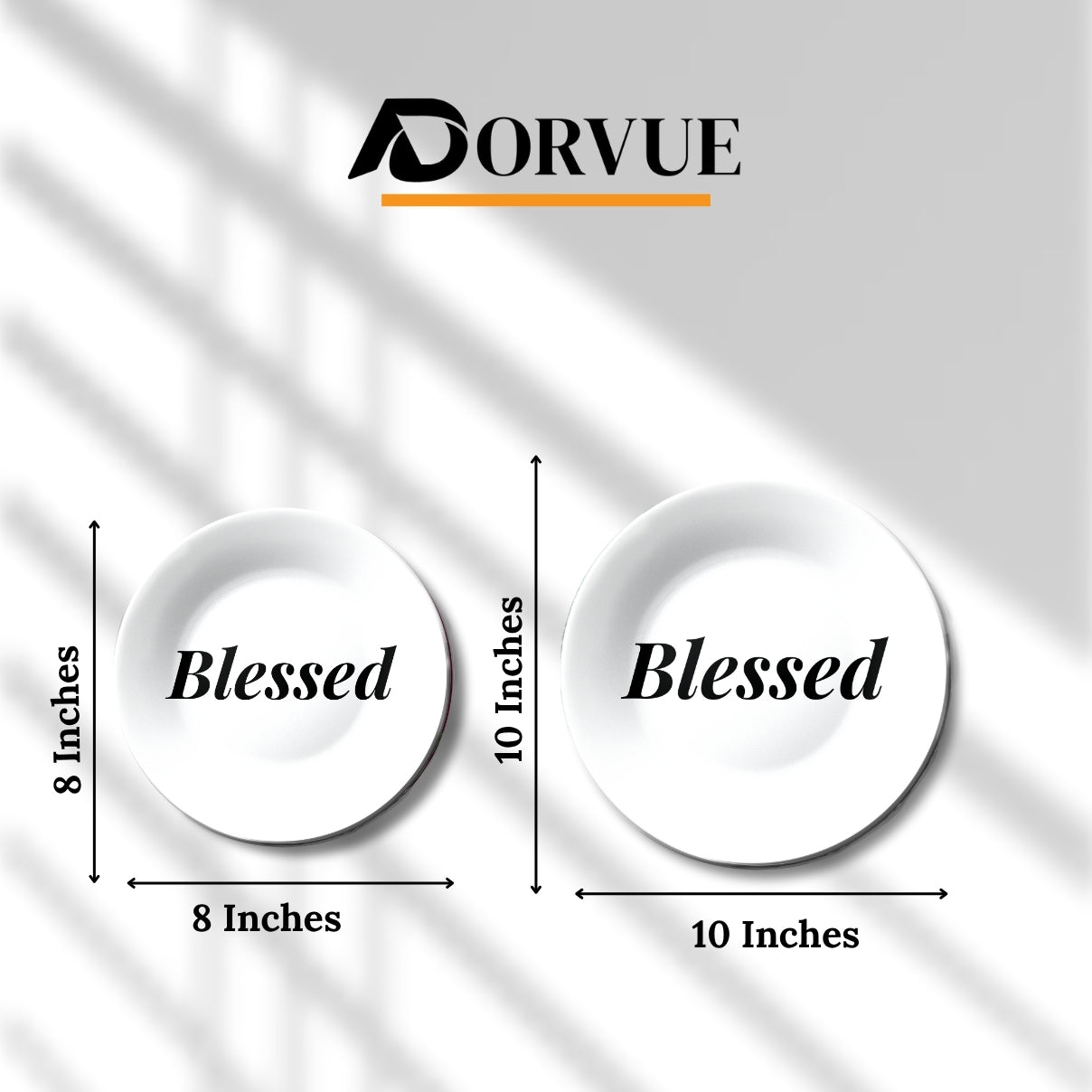 Blessed Quote Monochrome Decorative Wall Plate