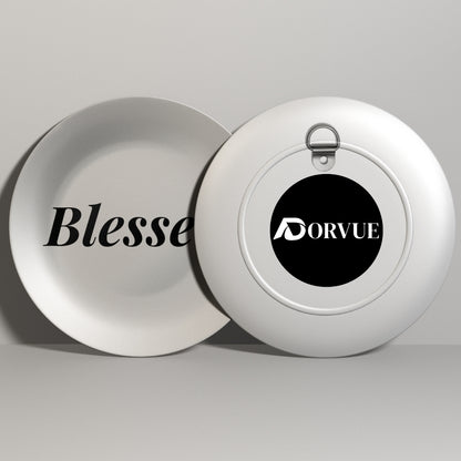 Blessed Quote Monochrome Decorative Wall Plate