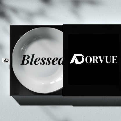 Blessed Quote Monochrome Decorative Wall Plate