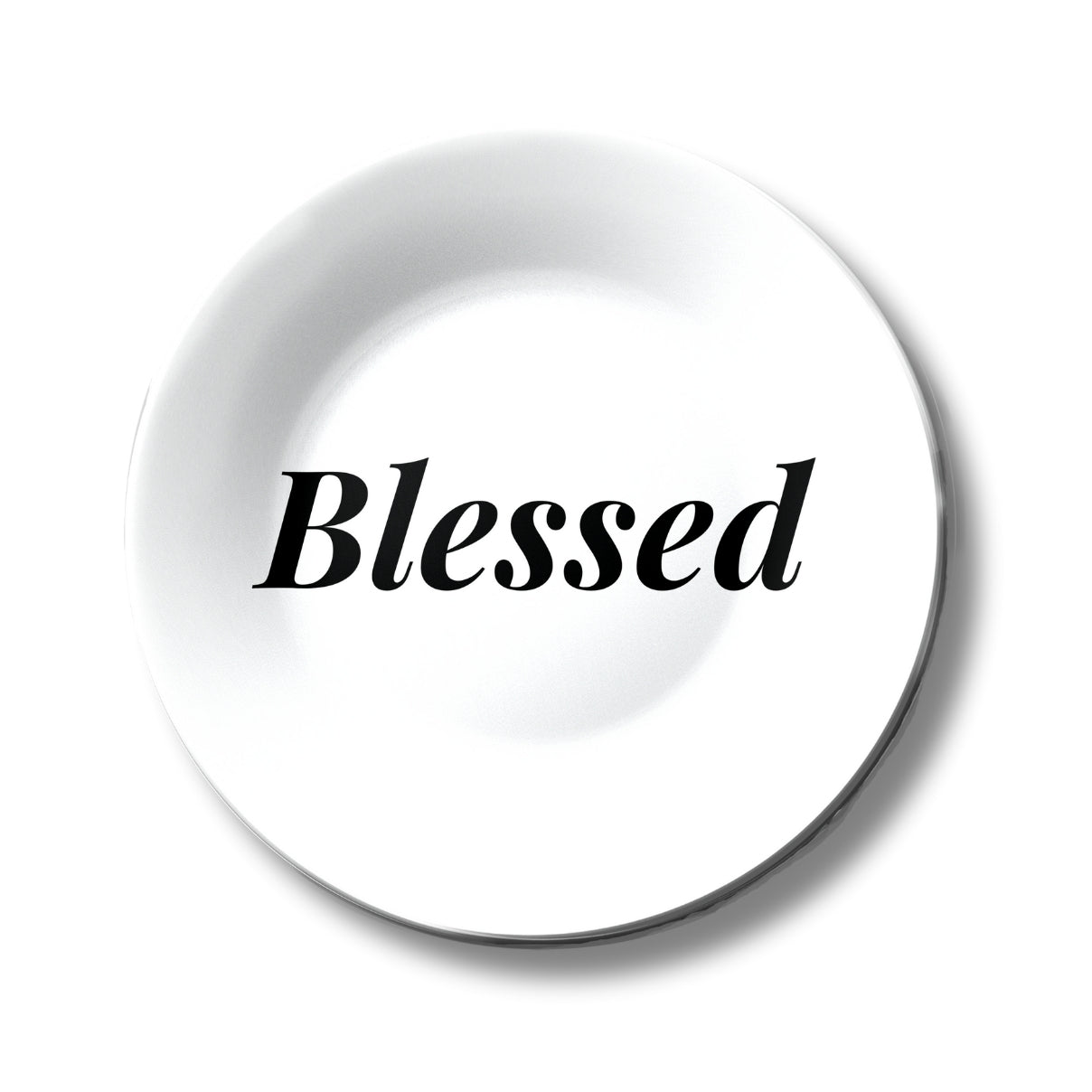 Blessed Quote Monochrome Decorative Wall Plate