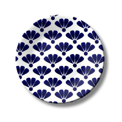 Cute Flower Blue and White Decorative Wall Plate