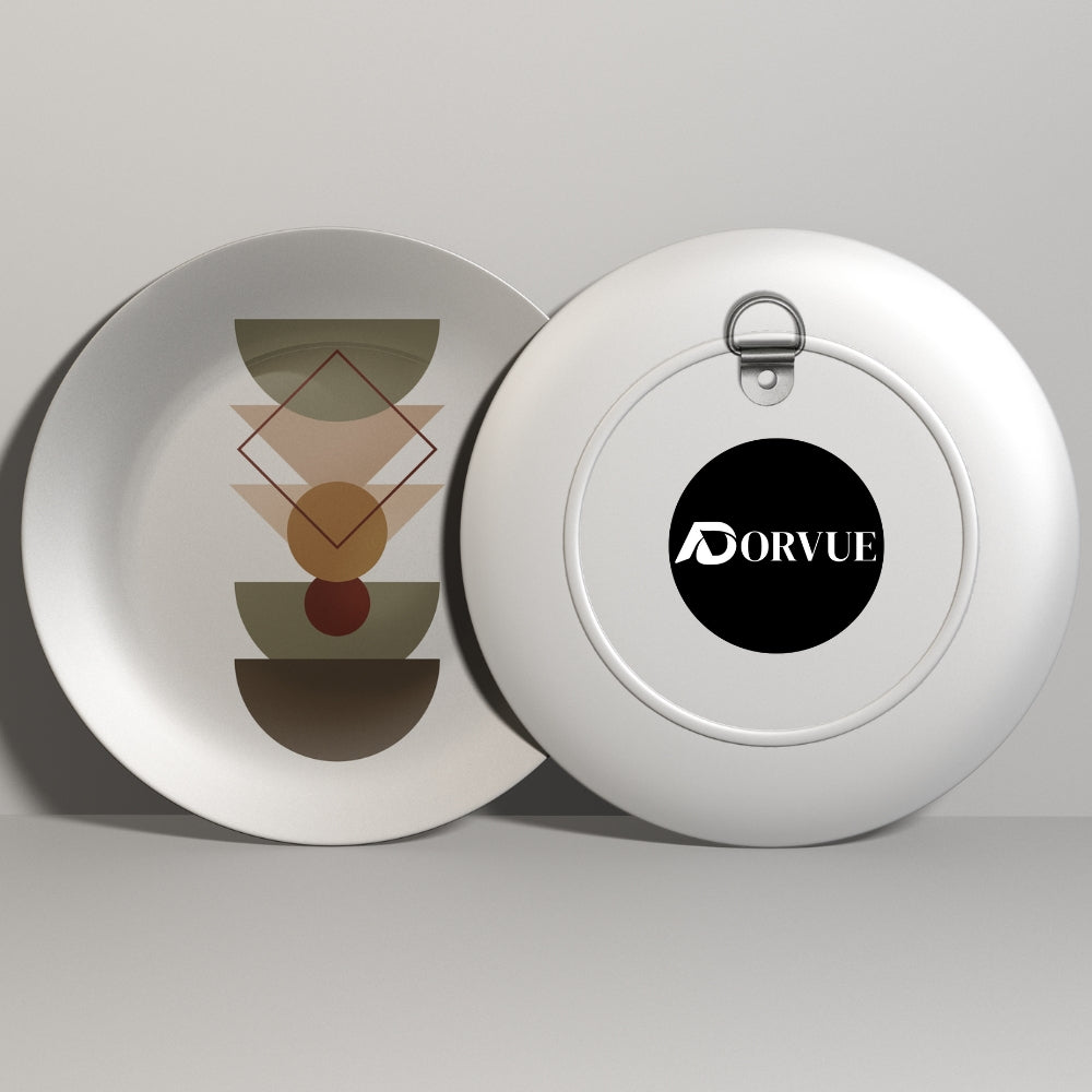 Set of 5 Earthen Aesthetic Boho Decorative Ceramic Wall Plates Home Décor