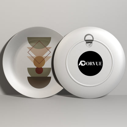 Set of 5 Earthen Aesthetic Boho Decorative Ceramic Wall Plates Home Décor