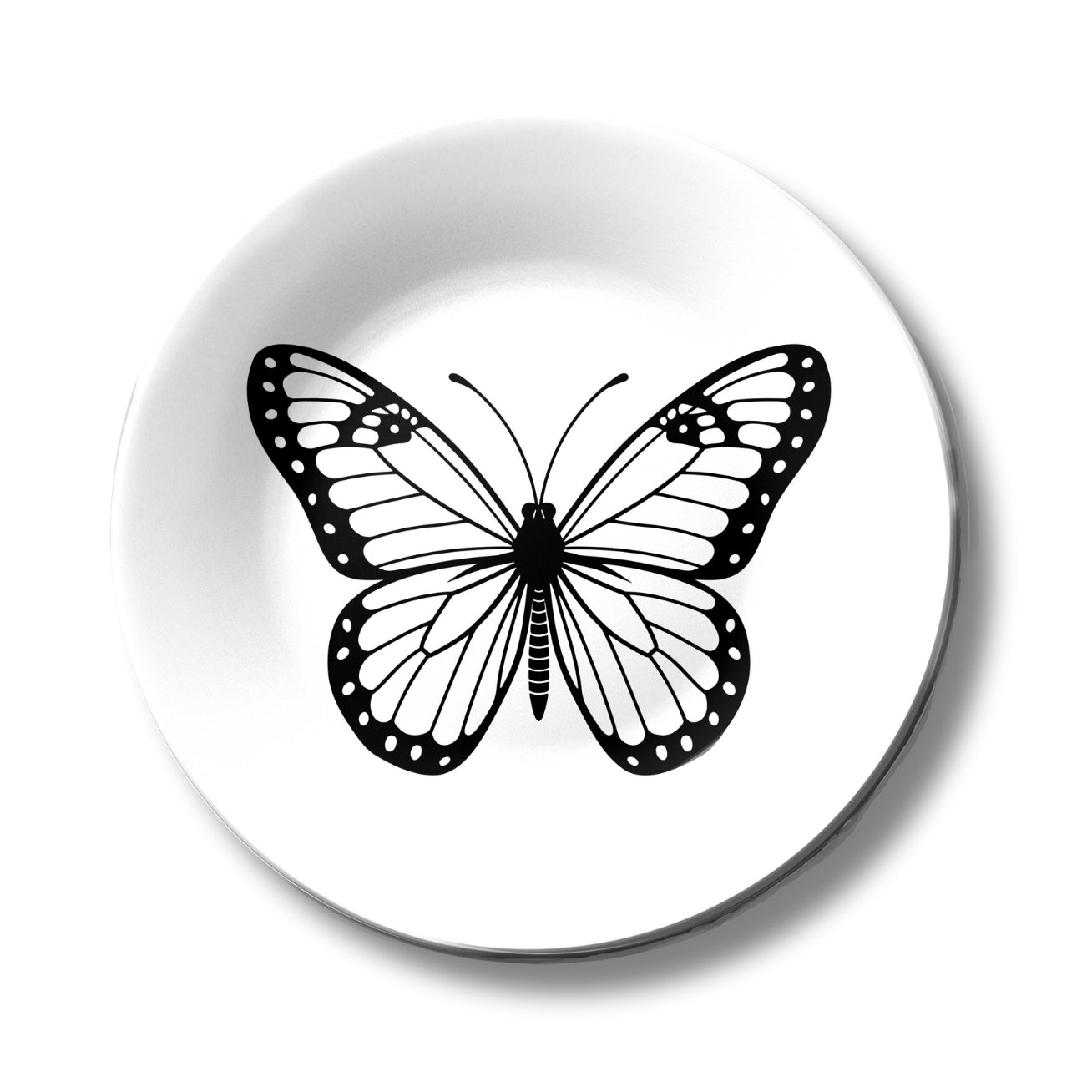 Monochrome Butterfly Wall Decor Decorative Wall Plate