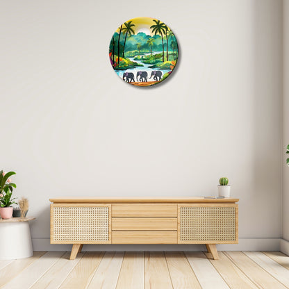 Udawalawe National Park Ceramic Wall Plate Home Décor