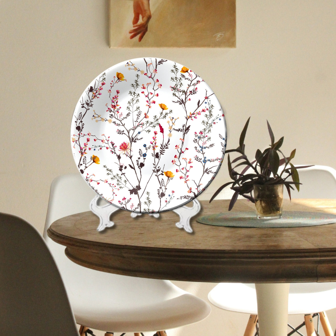 Floral Mirage Ceramic Decorative Wall Plate