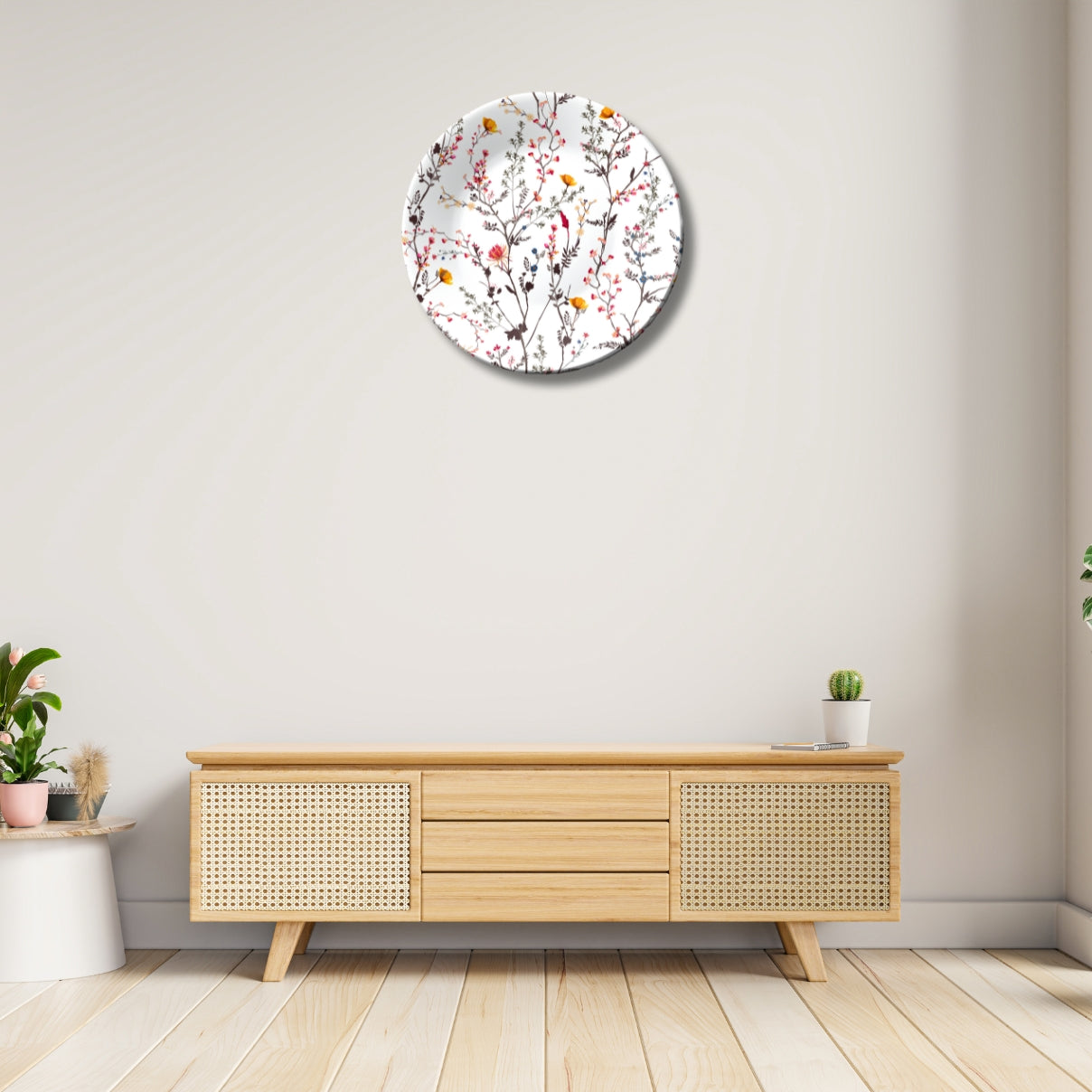 Floral Mirage Ceramic Decorative Wall Plate