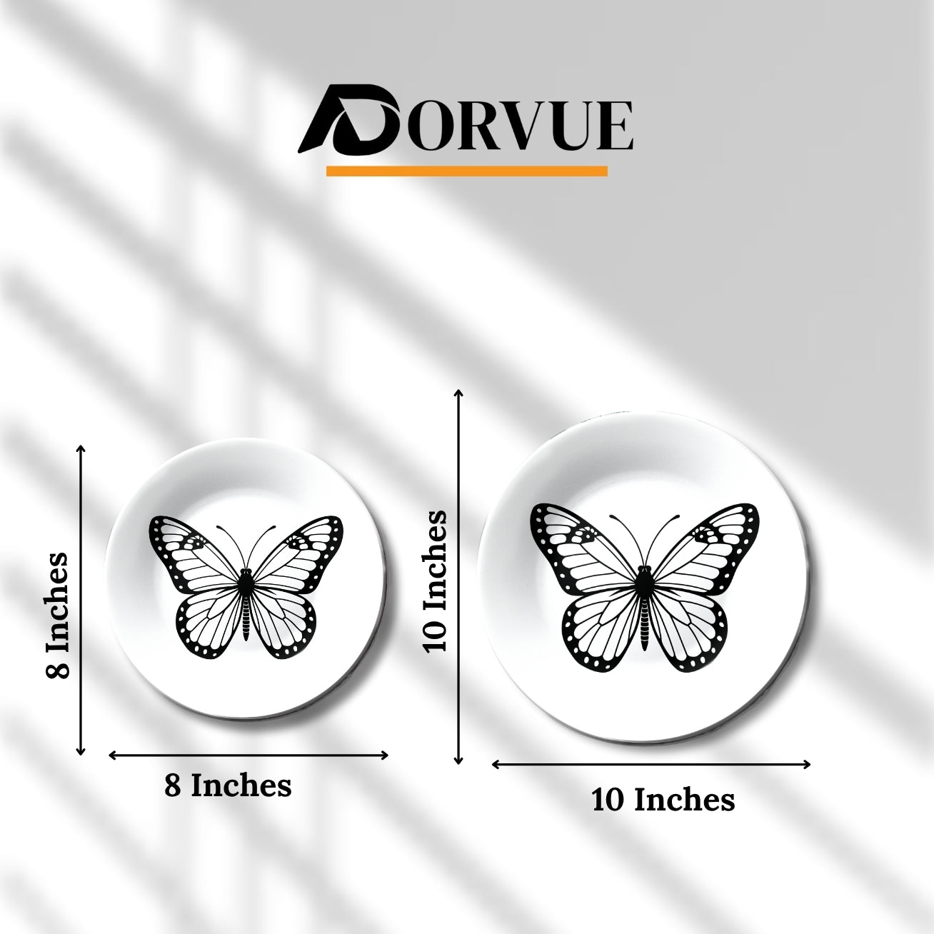 Monochrome Butterfly Wall Decor Decorative Wall Plate