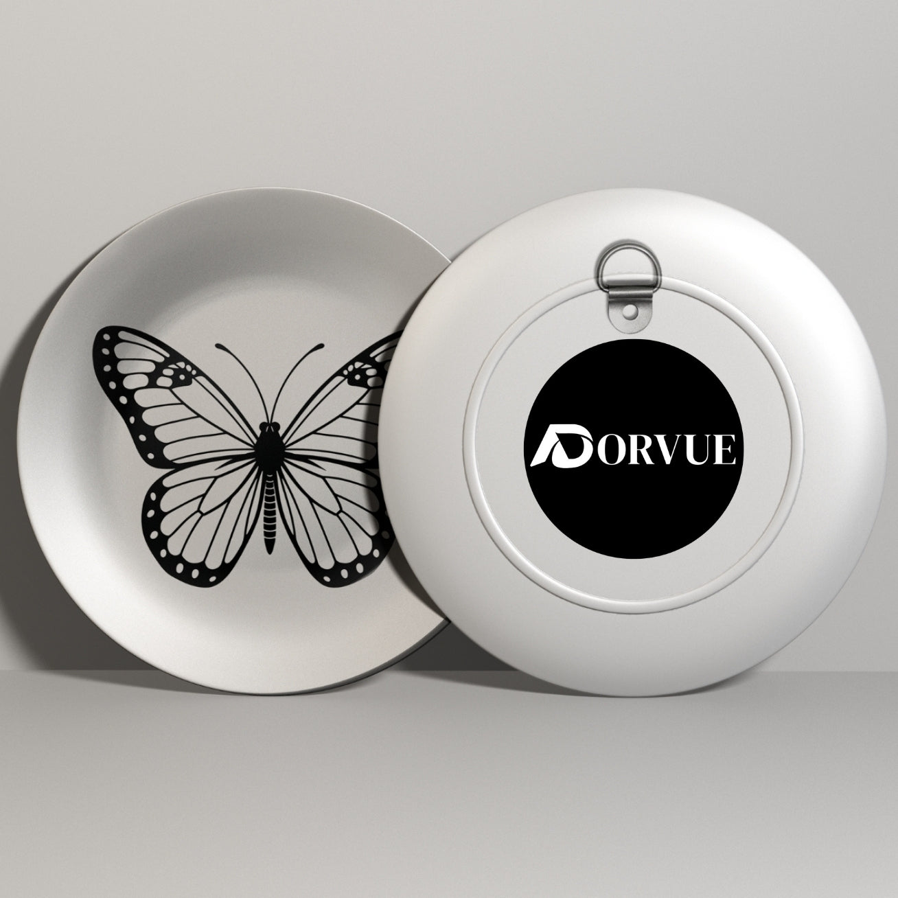 Monochrome Butterfly Wall Decor Decorative Wall Plate