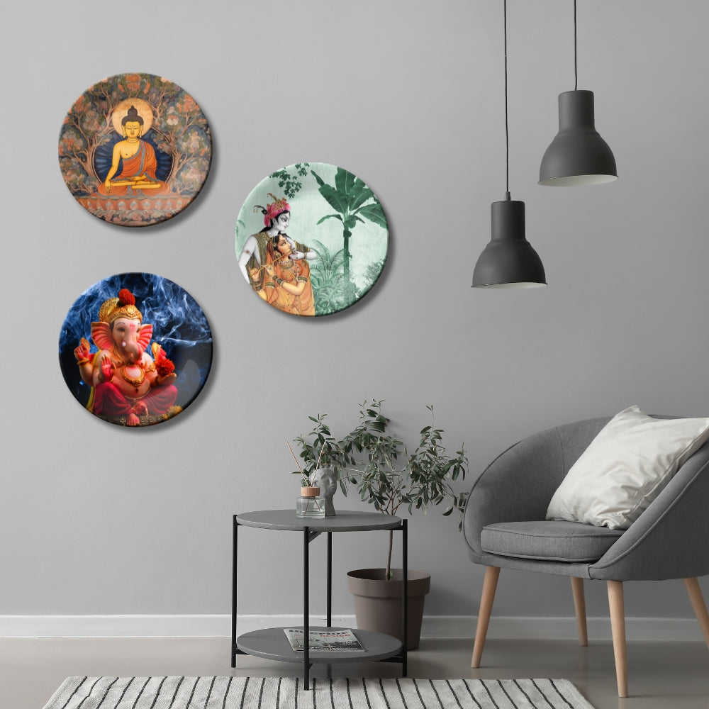 Set of 3 Ethereal Blessings Home Décor Wall Plates
