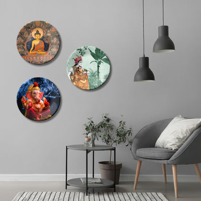 Set of 3 Ethereal Blessings Home Décor Wall Plates