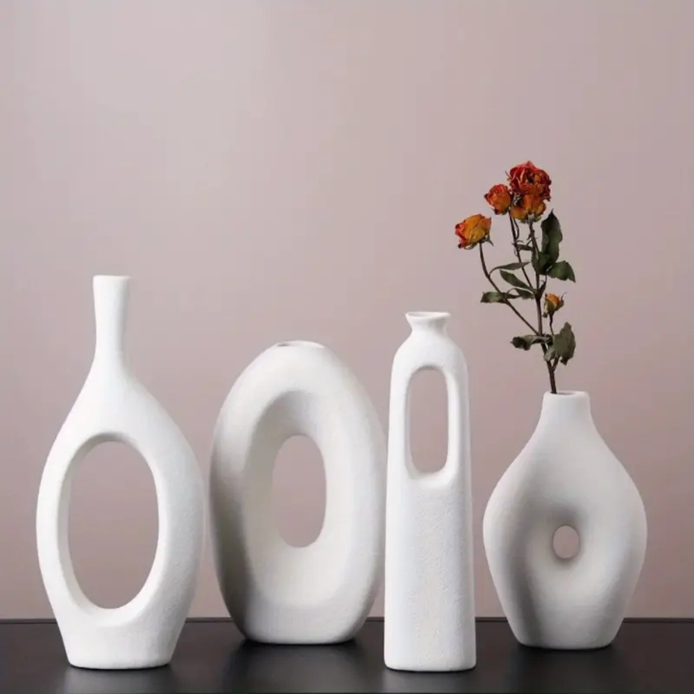 Set of 4 Boho Long Vases